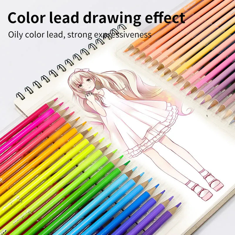 80 Colors Assorted Soft Tone Oil Coloring Pencils in Box Hand Drawing Graffiti Art Student stationery