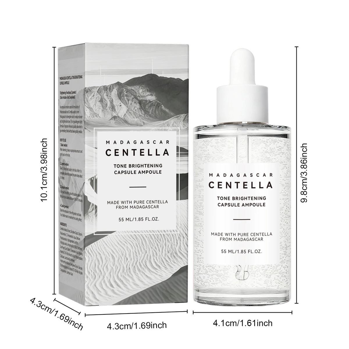 Centella Asiatica Tea Essence 55ml Soothing Skin Relief Hydrating Face Serum Calming Moisture Pores Face Care Essence
