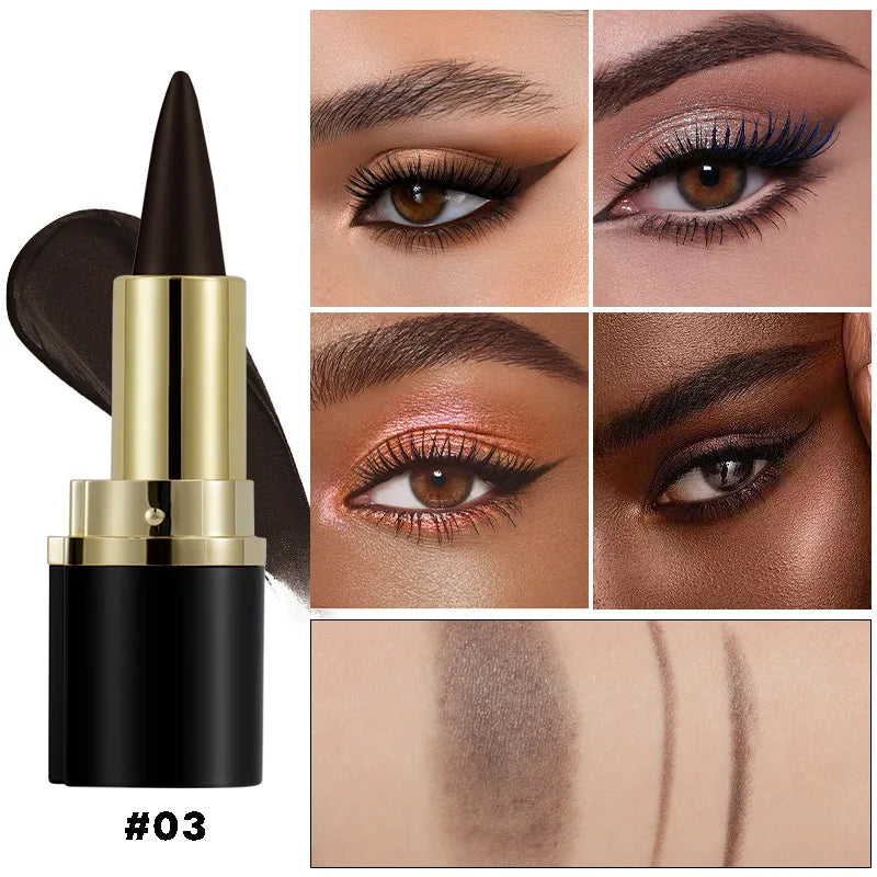 Gel Eyeliner, Quick-Dry Matte Smudge Proof Waterproof Eye-liner Pencil For Women Girls Daily Party Stage Makeup