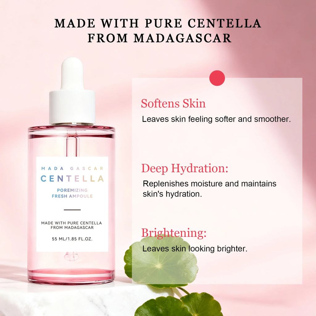 Madagascar Gotu Kola Calming Essence 55ml - For Sensitive & Acne-Prone Skin, Reduces Breakouts & Provides Deep Hydration.