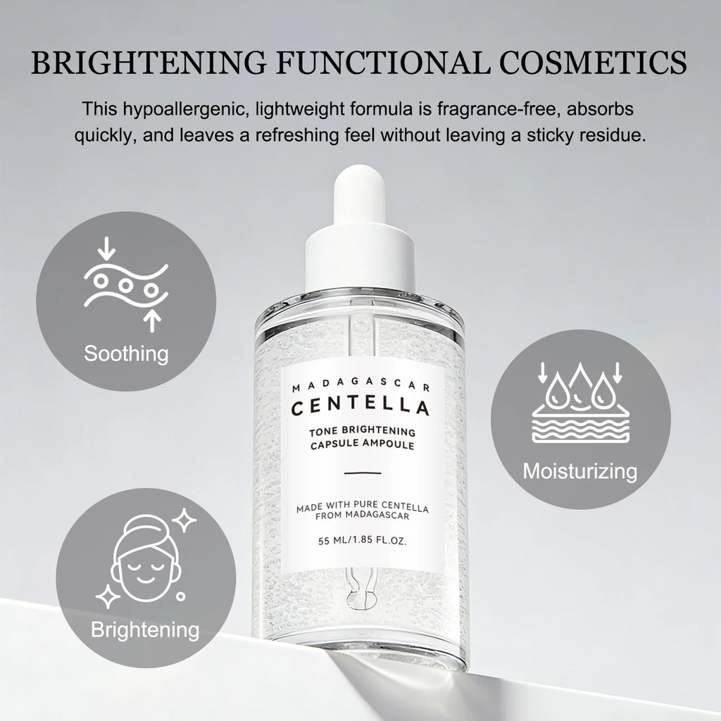 Centella Asiatica Tea Essence 55ml Soothing Skin Relief Hydrating Face Serum Calming Moisture Pores Face Care Essence