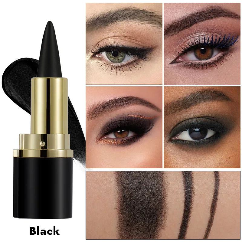 Gel Eyeliner, Quick-Dry Matte Smudge Proof Waterproof Eye-liner Pencil For Women Girls Daily Party Stage Makeup