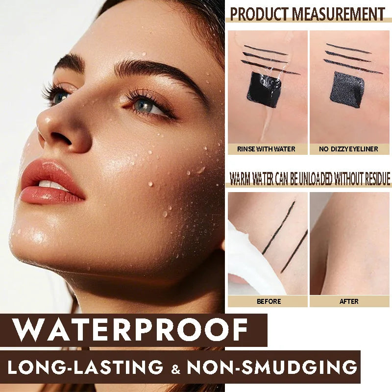 Gel Eyeliner, Quick-Dry Matte Smudge Proof Waterproof Eye-liner Pencil For Women Girls Daily Party Stage Makeup
