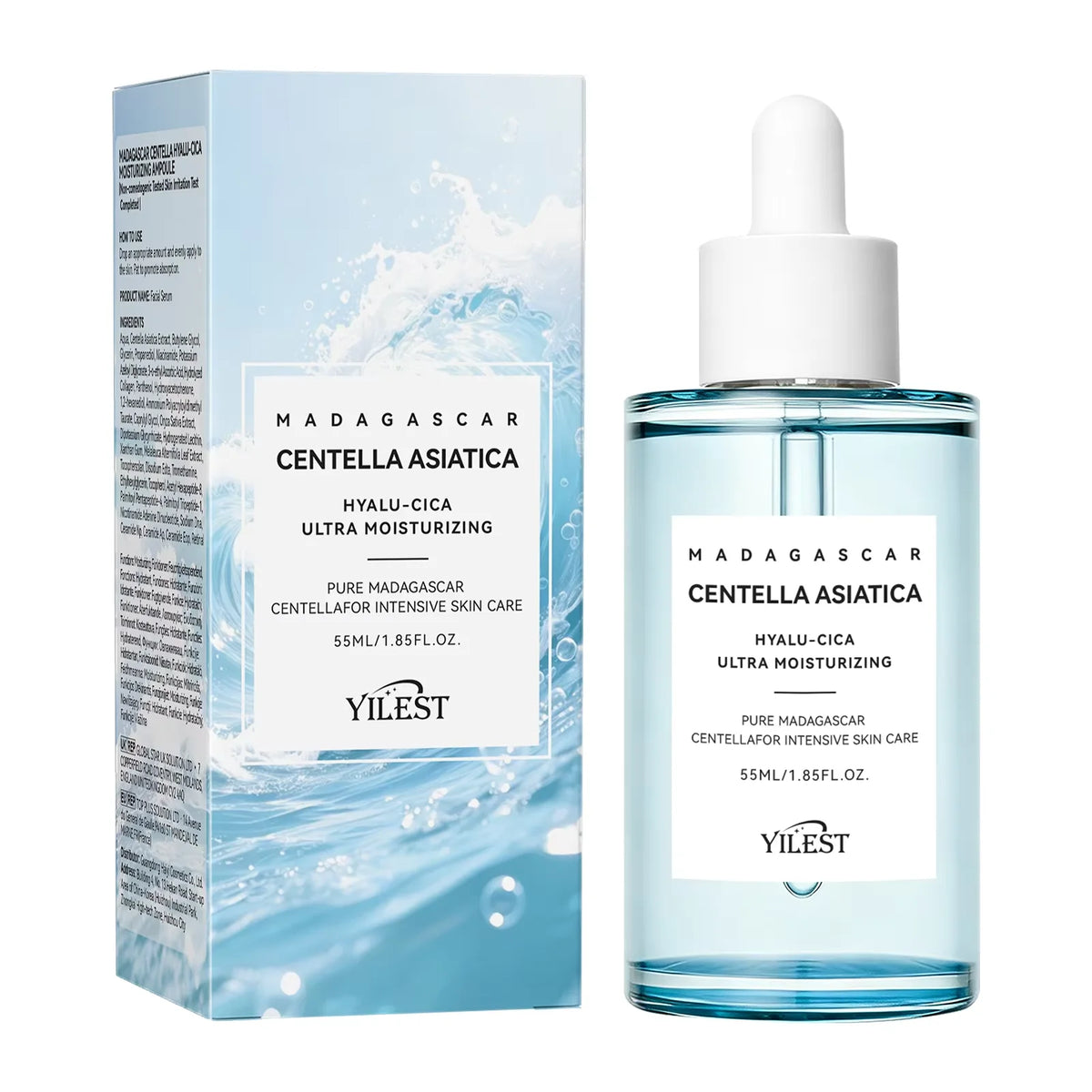 Madagascar Centella Ampoule 55ml – Pure Centella Asiatica Extract for Intense Hydration, Calming Redness & Sensitive Skin Care