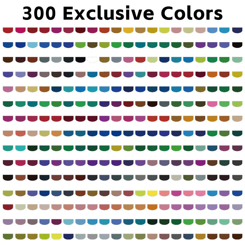 300 Colors Colored Pencils Metallic Set with Tin Case for Adult Coloring,Artists Soft Core for Drawing,Sketching,Shading,Blend