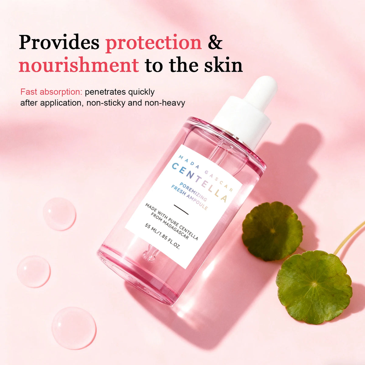 Madagascar Gotu Kola Calming Essence 55ml - For Sensitive & Acne-Prone Skin, Reduces Breakouts & Provides Deep Hydration.