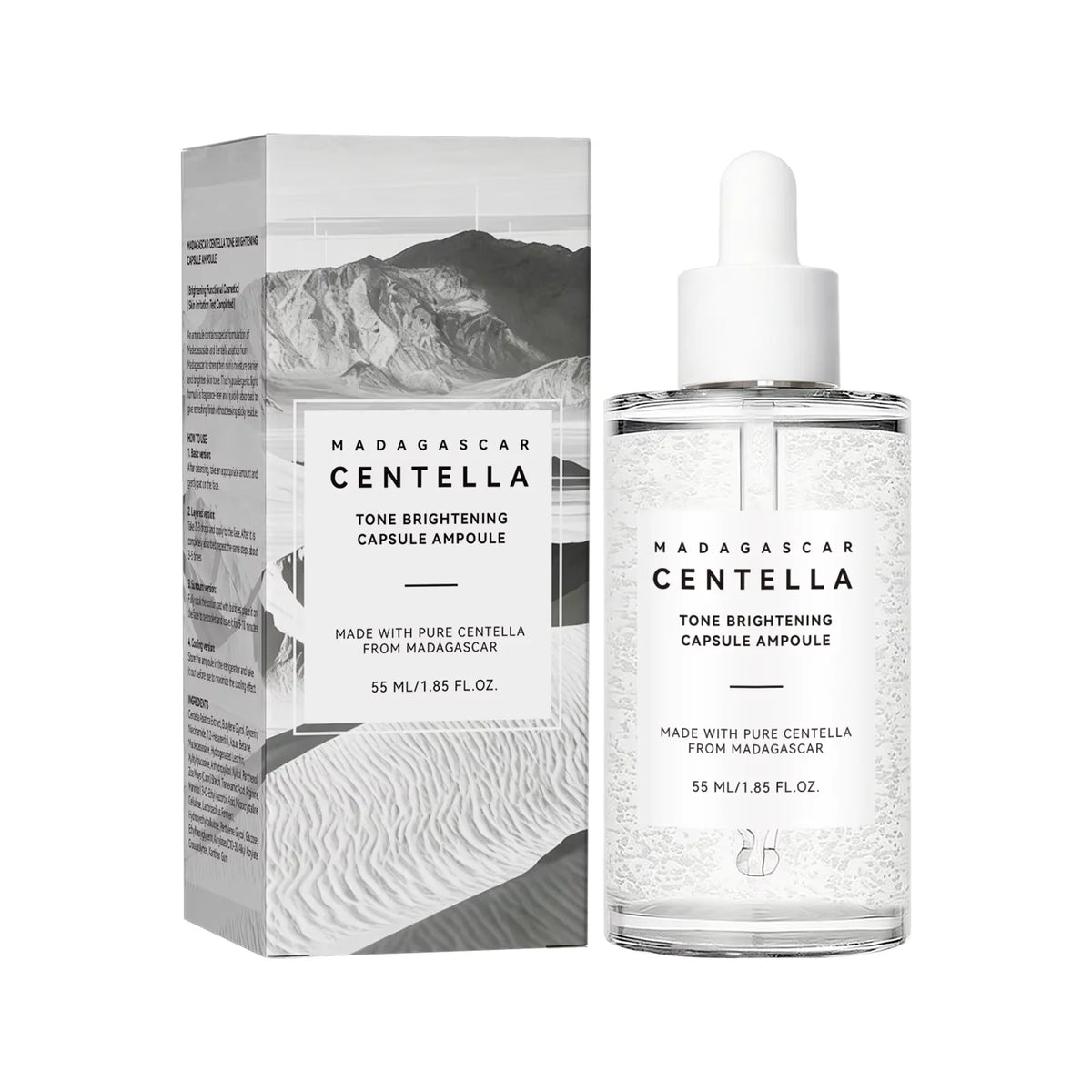 Centella Asiatica Brightening Serum: Calms Irritation, Reduces Breakouts, Balances Sebum & Diminishes Dark Marks for Clear Skin.