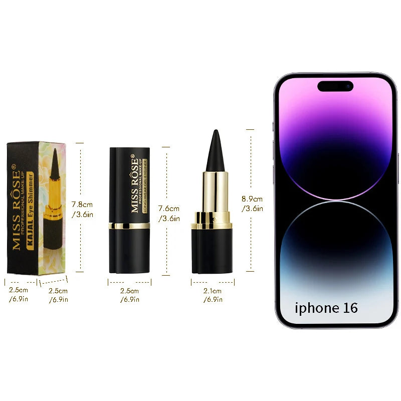 Gel Eyeliner, Quick-Dry Matte Smudge Proof Waterproof Eye-liner Pencil For Women Girls Daily Party Stage Makeup