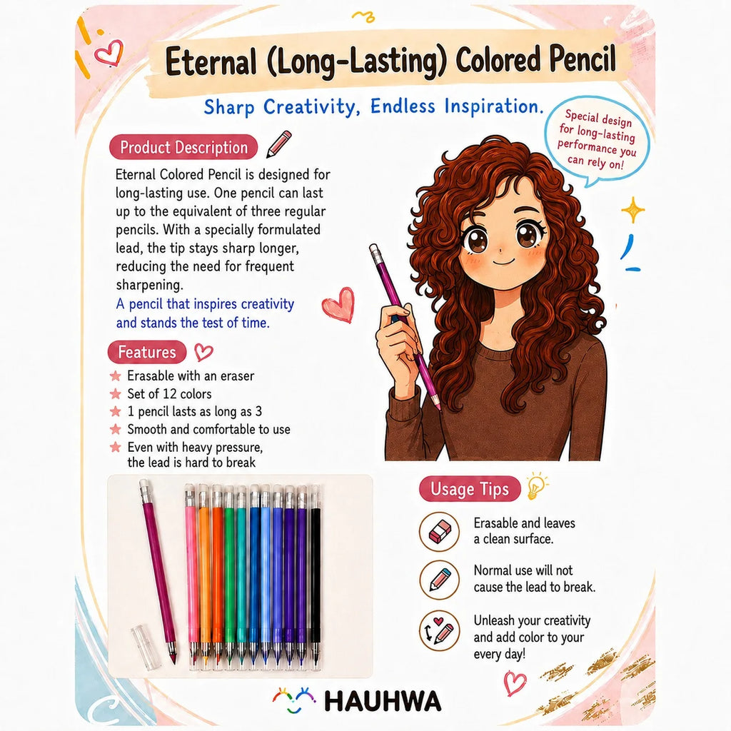 Competitive Price Superior Quality 12 Colors PVC Material 17cm Color Pencil Set Hot Sale Forever Eternity Stationary School