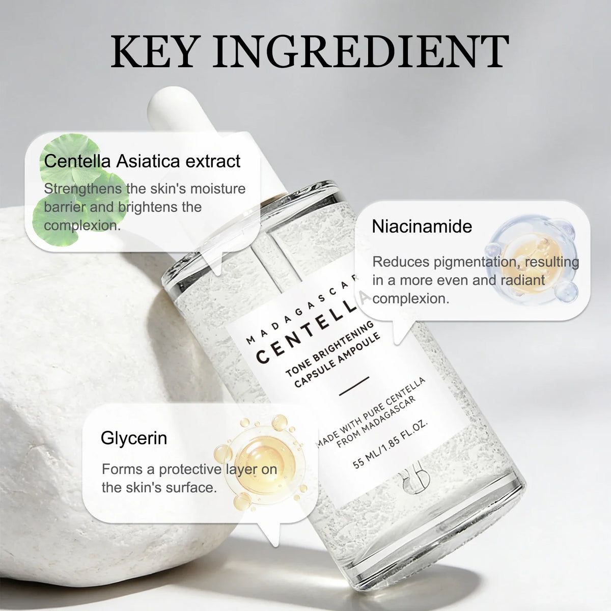 Centella Asiatica Tea Essence Soothing Serum Hydrating Face Pore Minimizing Calming Moisture Skin Relief Balancing Care Essence