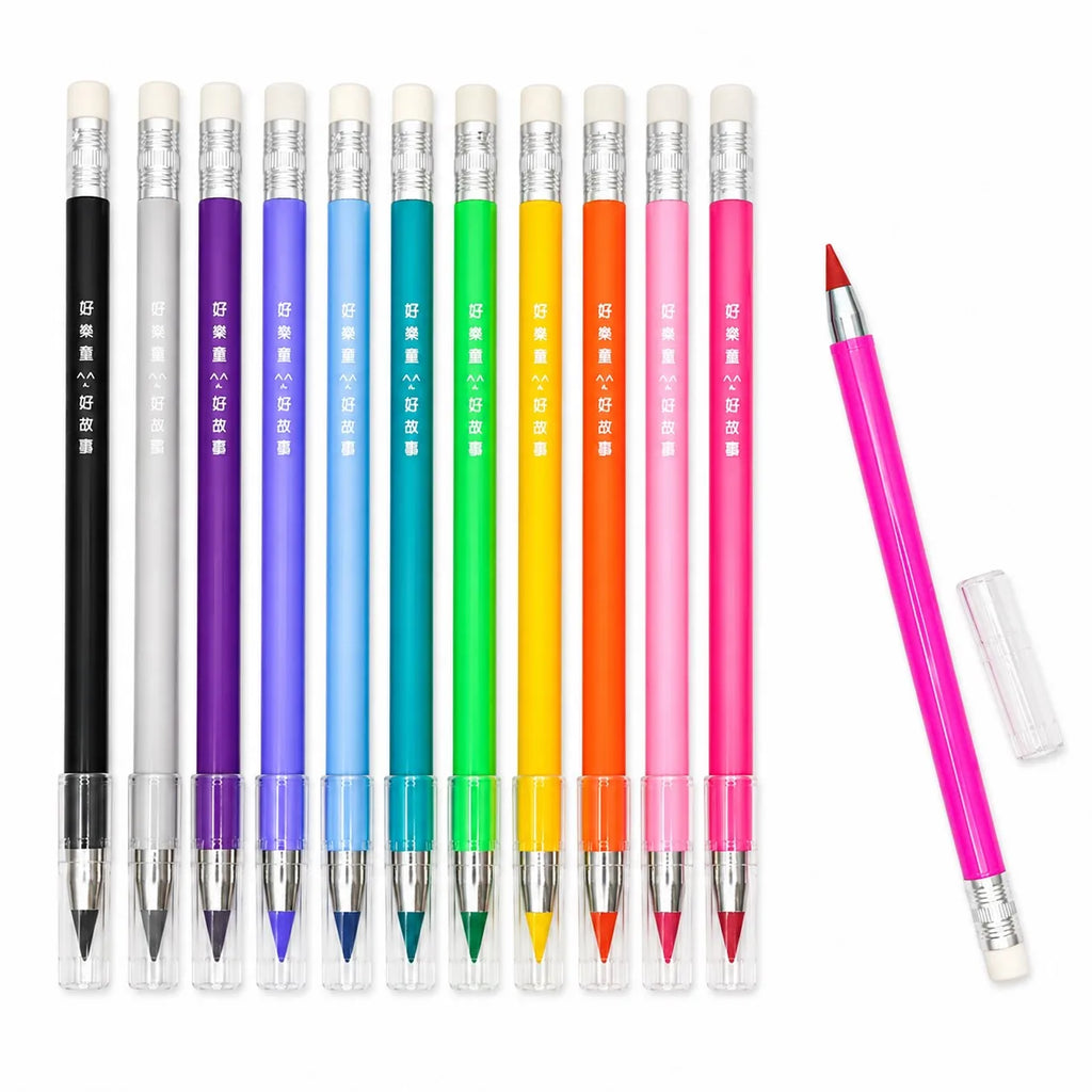 Competitive Price Superior Quality 12 Colors PVC Material 17cm Color Pencil Set Hot Sale Forever Eternity Stationary School