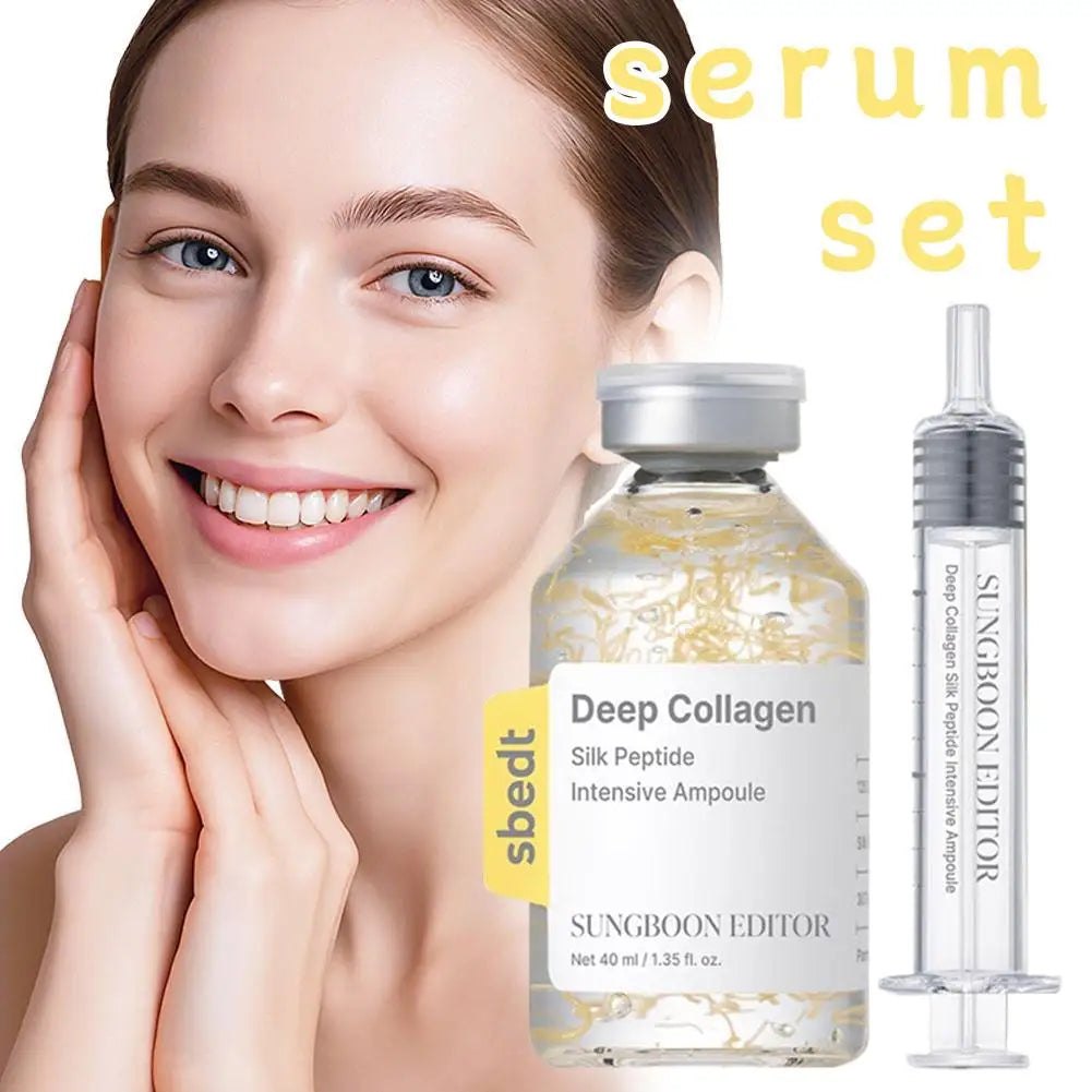 Korean Sbect Skin Care Kit - Deep Collagen Silk Peptide Ampoule, Power Boosting Cream In Serum, Retinol Capsule Cream, Brighten