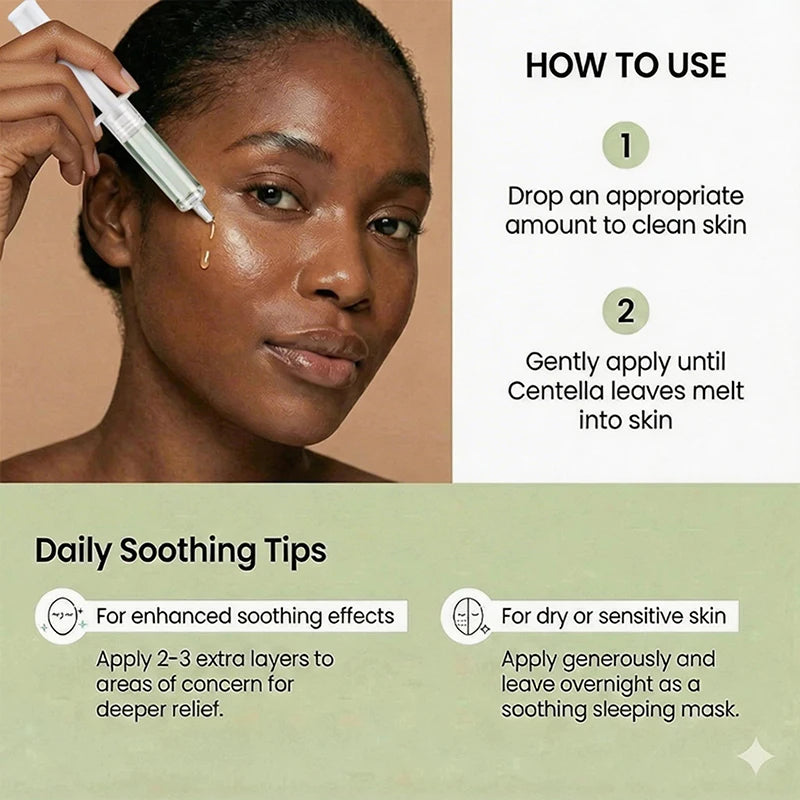 Centella Asiatica Soothing Serum Rapid Hydrating Calming Serum  Advanced Barrier Repair for Sensitive Skin Korean Skin Care