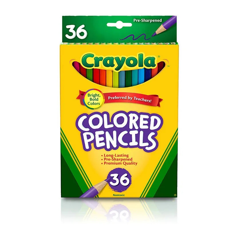 Crayola 36 Count Colored Pencils Pre-Sharpened Non-toxic Drawing Colour Pencils for Kids School Art Stationery Gift